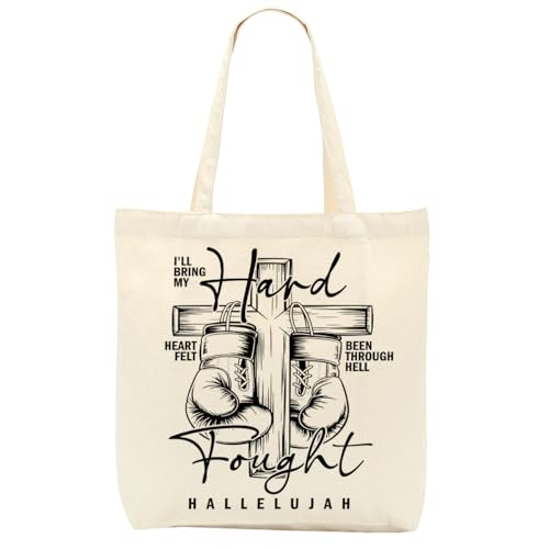 Christian Gifts for Women, Floral Faith Canvas Tote Bag, Faith Gifts for Women Mom Inspirational - color: Grunge Christian 768