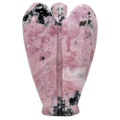 Nelson Creations 2 Inch Pink Peruvian Rhodonite Guardian Angel Figurine - color: Rhodonite - Pink Peruvian