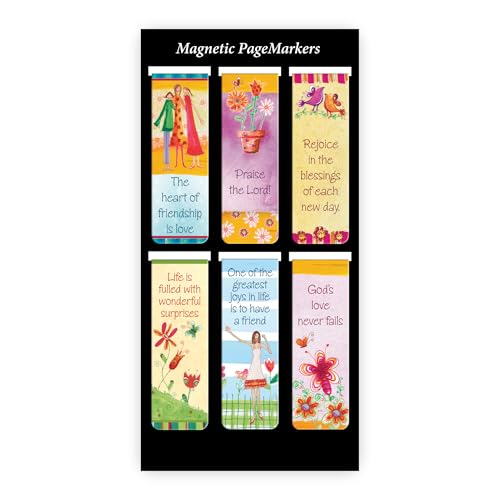 Christian Art Gifts Magnetic Scripture Bookmark Set for Friends - color: Whimsical Friends