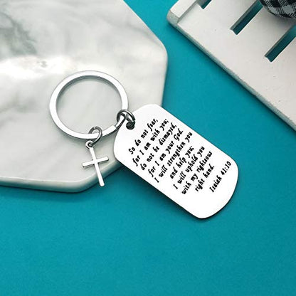 Xiahuyu Christian Keychain - Bible Verse Baptism & Communion Gift - Inspirational Religious Gifts for Women & Men - color: Christian-1