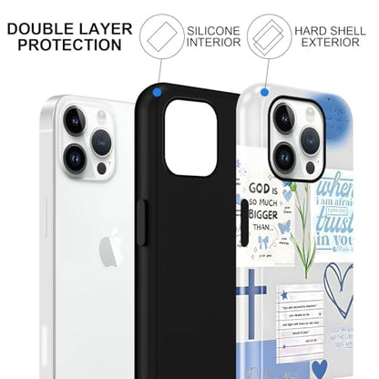 Cute Blue Jesus Christian Phone Case for iPhone 14 Pro Max 6.7'' - color: Blue, size: iPhone 14 Pro Max