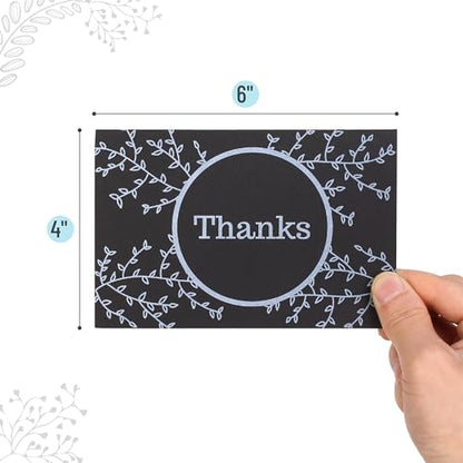 Mr. Pen- Blank Thank You Cards with Envelopes, 18 Pack, 4x6 - color: Black