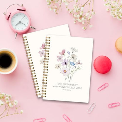 UYlKG Christian Notebook for Women, Christian Art Gifts Journal, Prayer Journal for Women, Bible Journaling Notebook,80 Sheets 5.8x8.3,Psalm 139:14 - color: Psalm 139:14(Style1)