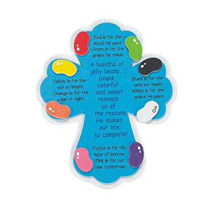 Jelly Bean Prayer Magnet Craft kit - Makes 12 - Reliigious Crafts for Kids and Sunday School Activities