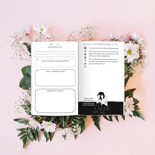 Perfectly Imperfect: A Guided Self-Love & Gratitude Journal for Women with Prompts to Calm Anxiety, Stop Overthinking, and Love Who You Are (Cute Self Care & Self Help Books)