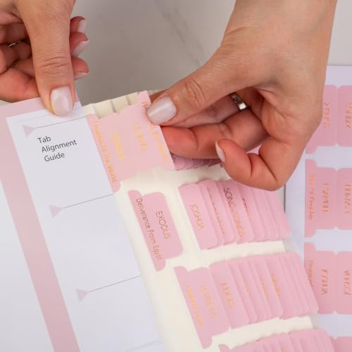 DiverseBee Laminated Bible Tabs for Women with Gold Foil Lettering (Selah) - color: Selah