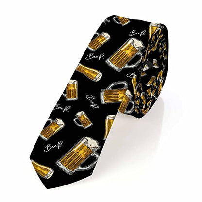 Men's Ties Novelty Tie Necktie for Men Teen Boys Multicolor Tie Party Holiday Thanksgiving Christmas - color: Beer