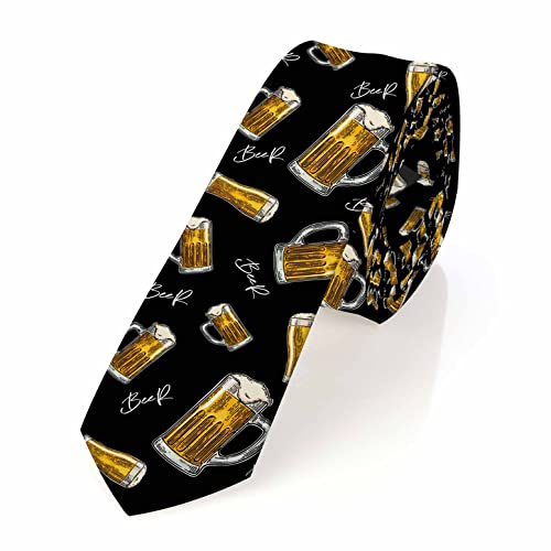 Men's Ties Novelty Tie Necktie for Men Teen Boys Multicolor Tie Party Holiday Thanksgiving Christmas - color: Beer