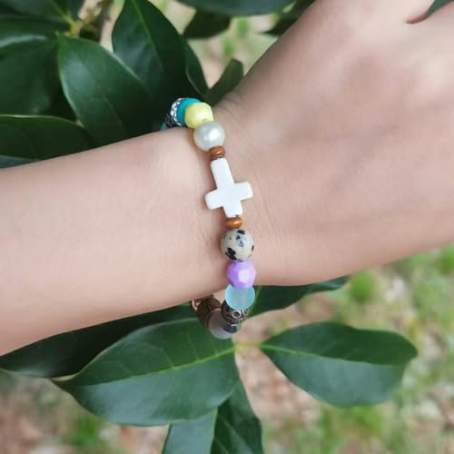 Messy Bracelet Beaded Boho Bohemian Bracelet God is in Control Inspirational Jewelry Gift For Women
