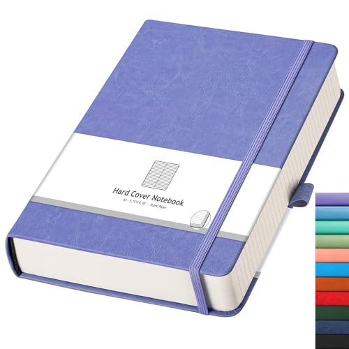 AHGXG Lined Journal Notebook, 320 Numbered Pages, A5 (5.75'' X 8.38'') - color: Purple, size: A5