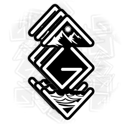 3 Pack God is Greater Than The Highs and Lows Sticker 3" - Christian Faith Symbol G>∧∨ Waterproof Vinyl Decal - Minimalist Mountain & Wave Geometric Art for Laptop Water Bottle - Religious Gift - color: 3 Inches