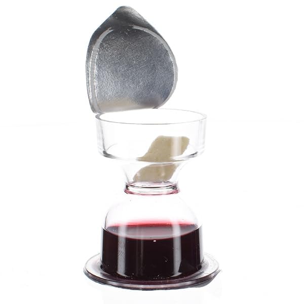 Chalice Prefilled Communion Cups 1200 Count | Concord Grape Juice & Bread | Elegant, Easy-Open, Tray & Seatback Compatible - size: 1,200 - Box