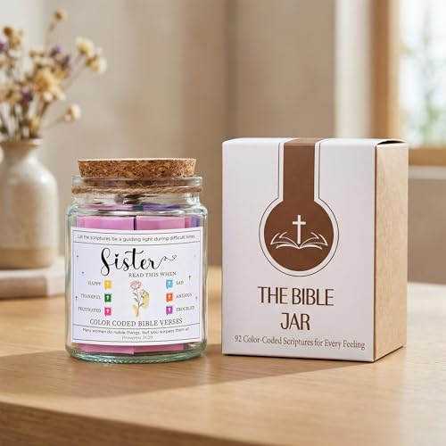 Bible Verse Jar for Sister – 92 Faith Scriptures - color: Bible For Sister