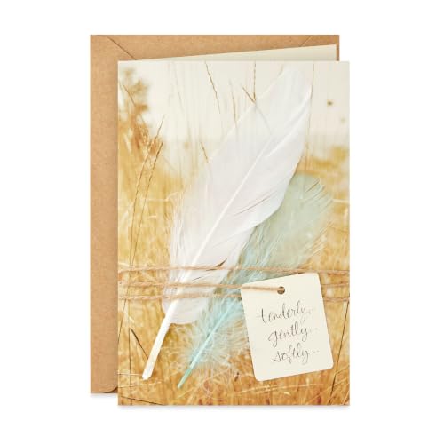 Hallmark Signature Sympathy Card (Angel Feathers) - color: Brown