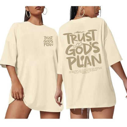 Christian Shirts for Women God Faith Shirt Jesus Oversized Religious Tees Bible Verse Tee Graphic Inspirational Tops - color: Apricot, size: Small