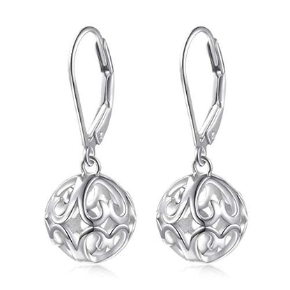 S925 Sterling Silver Heart Dangle Drop Earrings for Women Jewelry Gift - style: Heart Drop