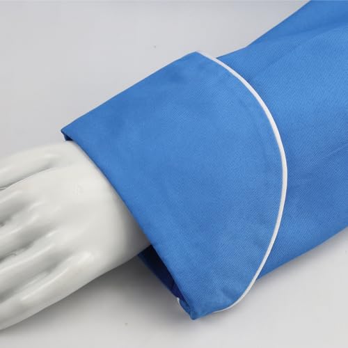 MYAYD Women Cassock Choir Cassock Church Robe Minister Robe Clergy Pulpit Liturgical Black White Handmade - color: Blue, size: X-Large