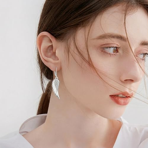 Angel Wing Earrings for Women 925 Sterling Silver Wing Earrings Jewelry Gifts