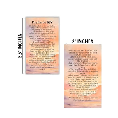 Lashicorn Psalm 91 Full Bible Verse KJV Wallet Card 50pk 2x3.5” Encouragement King James Version Fundamentalist Memory Scripture Bulk Handout