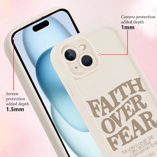 for iPhone 15 6.1'' 2 Pack Cute Christian Jesus Phone Case - color: Pink & Brown Jesus Faith Slogan, size: iPhone 15