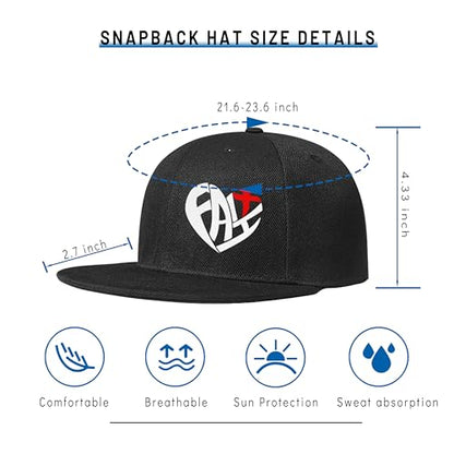 Skull Flat Bill Hats for Men Women Adjustable Dad Trucker Hat Skeleton Snap Backpack Hats for Hip-hop Running Cycling - color: Faith Heart