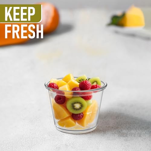 Disposable Portion Cups with Lids - 200 Set Disposable Clear Plastic, Ideal for Jello Shot, Condiment and Sauce Cups with Lids Restaurant quality Souffle Portion Container (3.25oz) - size: 3.25oz