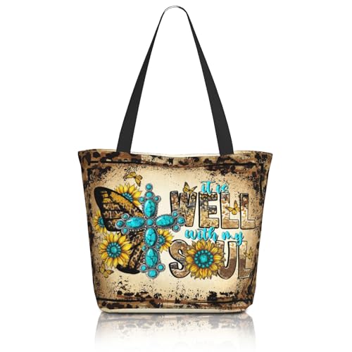 Bible Tote Bags for Women Church Shoulder Bags with zipper Aeathetic Christian Religious Gifts for Women - color: Christian 02
