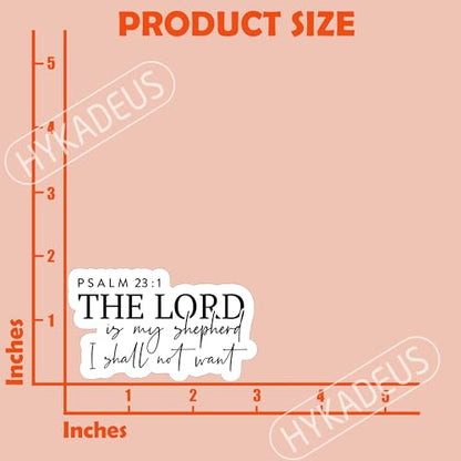 (3Pcs) Psalm 23:1 The Lord is My Shepherd Christian Bible Scripture Sticker - color: Psalm 23:1 the Lord is My Shepherd