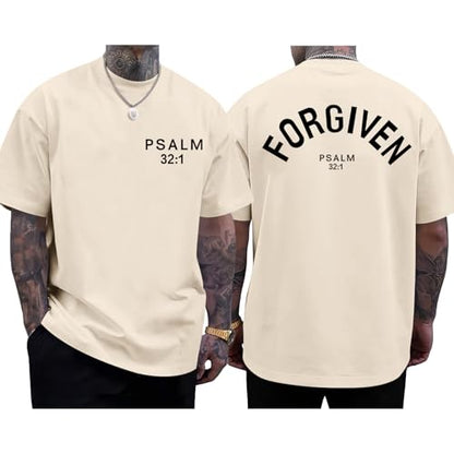 Christian Jesus Shirts for Men God Religious Faith Shirt Bible Verse Inspirational Oversized Graphic Tees Tops - color: Apricot, size: XX-Large
