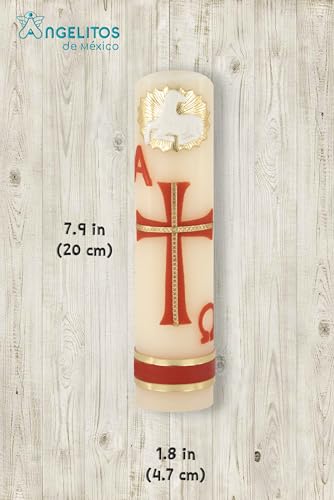 Alpha Omega Handmade Artisanal Sheep Candle Cirio Pascual Lent Easter Holy Week