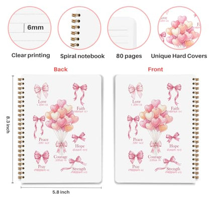 Bible Journal for Women, Christian Prayer Journal Gifts for Teen Girls - color: Coquette Christian Art