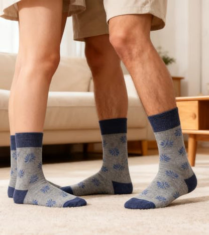 Men's Colorful Striped Dress Socks, 5-Pack Cotton, Sock Size 10-13 - color: Classic Blue Argyle Mix