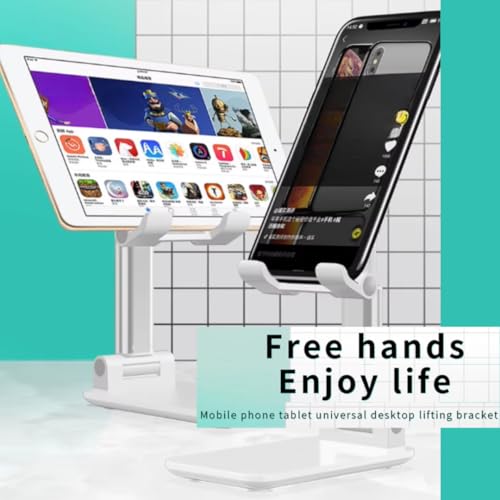 Adjustable Cell Phone Stand – Foldable Desk Phone Holder for iPhone 16 15 14 13 12 11 Pro Max, Galaxy S25 S24, All Smartphones, Portable Office & Home Accessory (Silver) - color: Silver