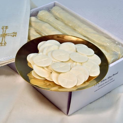 Charistia - White Altar Bread - Communion Wafers/Communion Bread - 1 1/8’’ Patterned Wafers for Celebrations, Not Crumbling, Traditional Taste, No Preservatives, Packaging - 1000 Pcs/Box