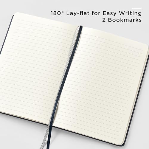 &And Per Se Lined Journal and Pen Set, A5 Leather Hardcover Notebook with Pen & Stationary Set, 160 Pages 100GSM Thick Ruled Paper Journal for Business Work Writing (Royal Blue) - color: Royal Blue