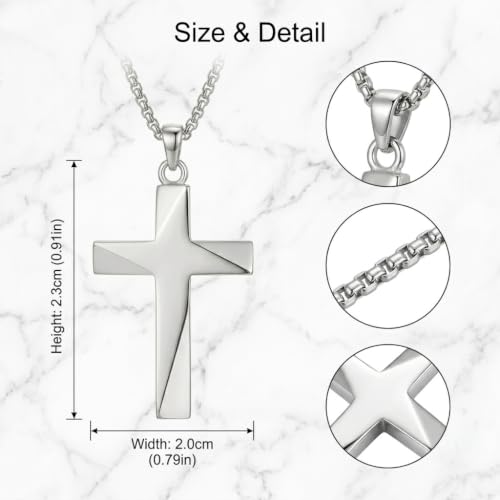 Cross Necklace Origami/Wooden/Caravaca/Faith Pendant Necklace Christian Religious Catholic Cross Jewelry Gift for Women Men - color: Origami Cross