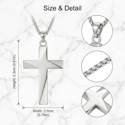 Cross Necklace Origami/Wooden/Caravaca/Faith Pendant Necklace Christian Religious Catholic Cross Jewelry Gift for Women Men - color: Origami Cross