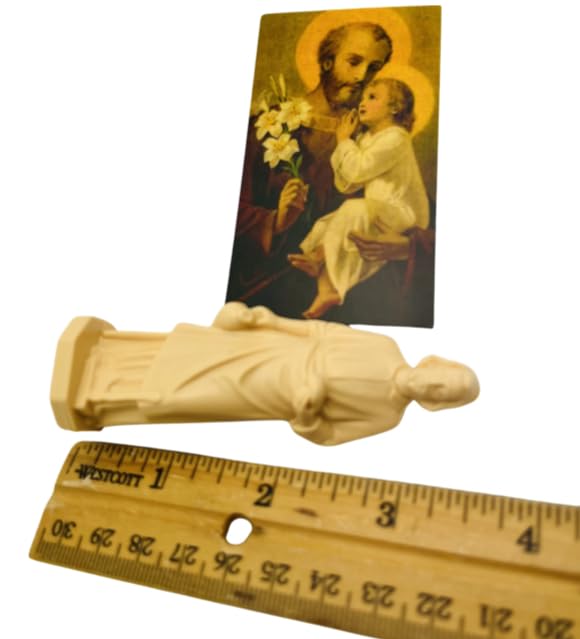 St Joseph Home Protector Statue 4 Inch Moving Holy Prayer Card USA Made