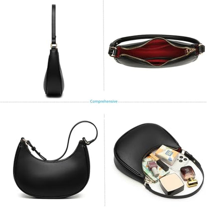 Barabum Small Shoulder Bag for Women Crescent Purse Y2K Trendy Clutch Handbags - color: 6-a