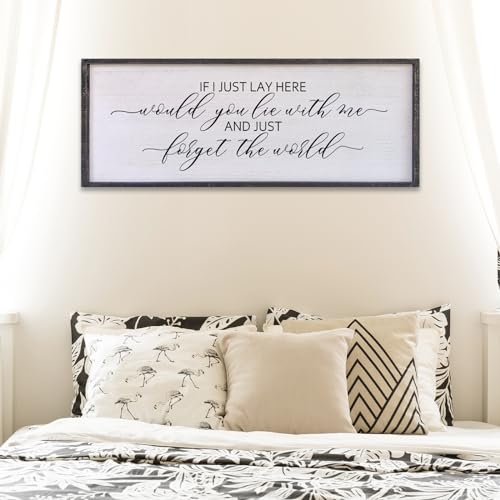 Surfapans If I Lay Here ould You Lie With Me Wall Decor Sign 40"X15" Black - color: If I Lay Here Would You Lie With Me（Black), size: 40"L x 15"W