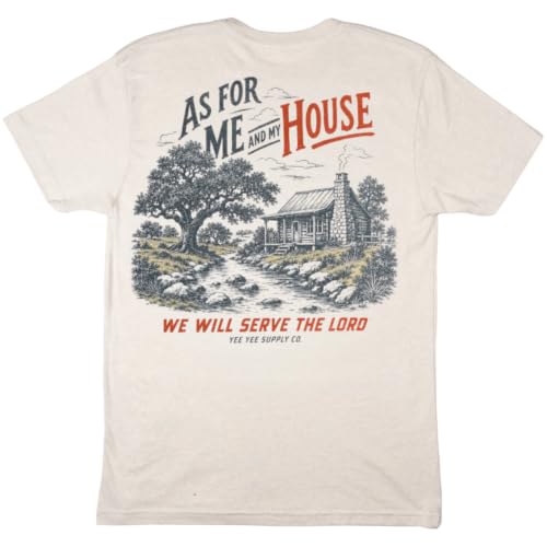 Yee Yee Apparel Christian Faith Graphic Tee Shirt – Men’s Christian Graphic Tees and Short Sleeve Shirts - color: My House, size: Small