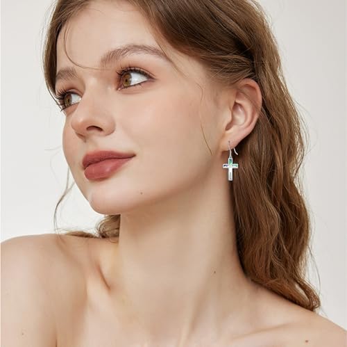 Mountain Mustard Seed Earrings for Women 925 Sterling Silver Lotus/Cross Dangle Drop Earring Christian Jewelry Outdoor Birthday Graduation Gifts - style: Mountain