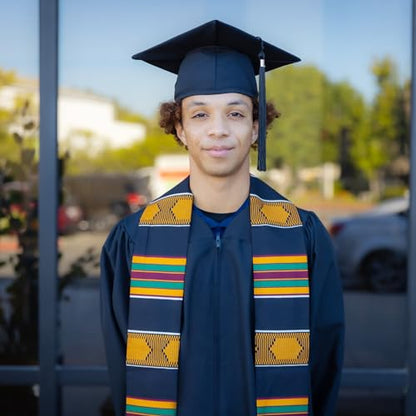 Endea Graduation Premium Adult Kente Stole - Sash with Tassel Ends Unisex