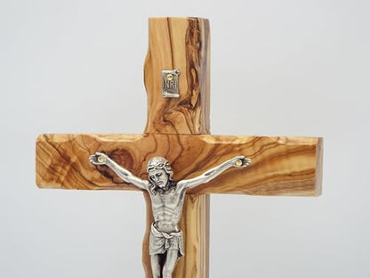 King David Market Olive Wood Wall Hanging Crucifix Cross (8 Inch)