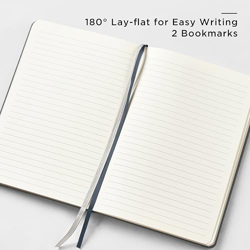 &And Per Se Lined Journal and Pen Set, A5 Leather Hardcover Notebook with Pen & Stationary Set, 160 Pages 100GSM Thick Ruled Paper Journal for Business Work Writing (Dark Blue) - color: Dark Blue