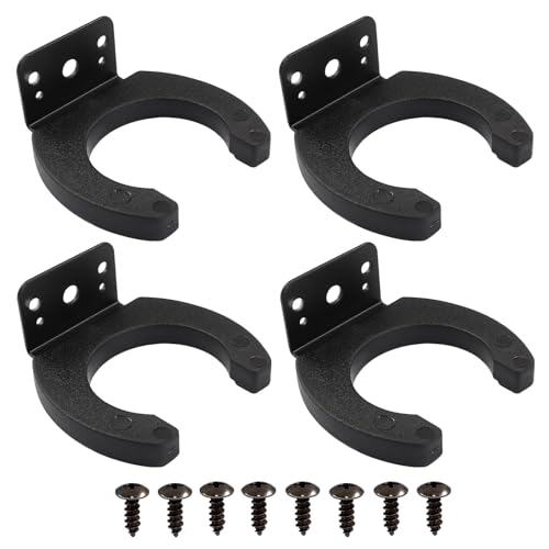 Waziaqoc 4 Pcs Microphone Holders for Mic Stand, Black - size: 4pcs