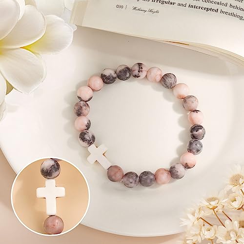 Christian Grandparents - Day Gifts for Women, Religious Cross Bracelet - color: Every-Pink