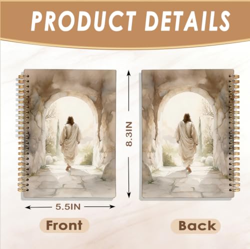 Jesus Christian Notebook, Christian Gifts for Women Men - color: Jesus Resurrection Empty Tomb Notebook