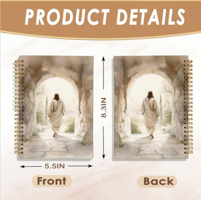 Jesus Christian Notebook, Christian Gifts for Women Men - color: Jesus Resurrection Empty Tomb Notebook