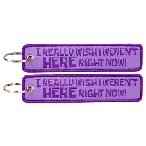 Woven Keychains (2-Packs) - Motorcycle Key Tag for Keys, Cars, Scooters, Aesthetic Key Chain for Women, Teacher, Men - color: Purple Quoto
